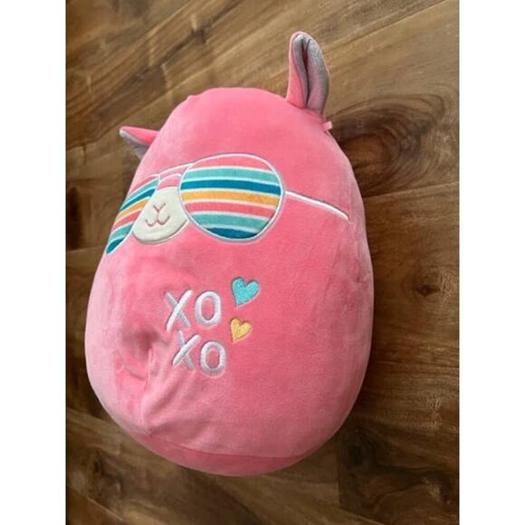Squishmallows  Pavlo Llama 12" Sunglasses XOXO Valentines Pink Plush - Picture 3 of 6